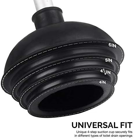 Compact 2-Piece Toilet Plunger with Suction Cup Mini SinkDrain Plunger