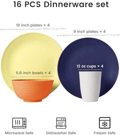Stylish 16-Piece Dinnerware Set for 4