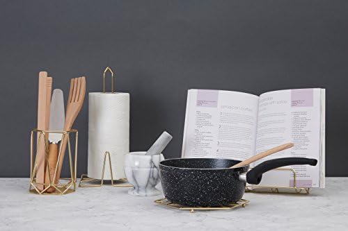 Sturdy Gold-Plated Kitchen Stand for Cookbooks