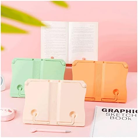 Foldable Pink Book Stand for Home Office Bookends