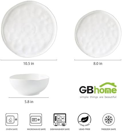 Elegant Ceramic Dinnerware Set for 4 Safe Durable