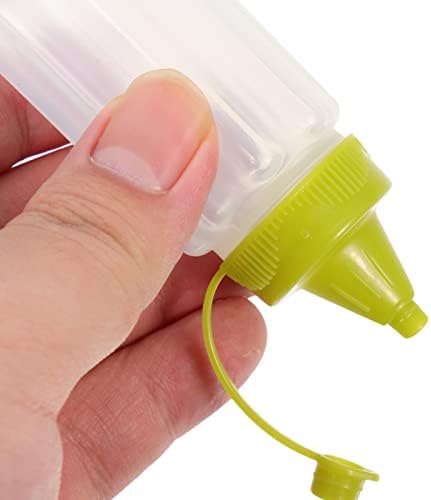 SHERCHPRY - Handmade Small Glass Squeeze Bottle with Lid - Salad Condiment Getter