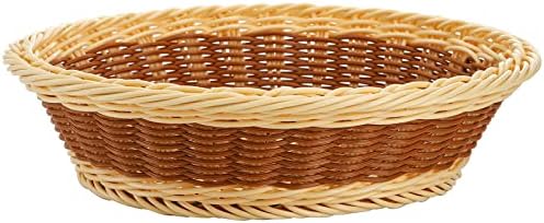 3-Piece Rattan Serving Basket Set Poly-Wicker Baskets