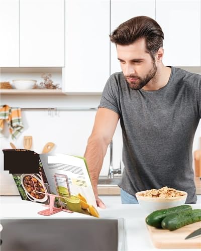 Adjustable Desk Cookbook Holder Ergonomic Portable