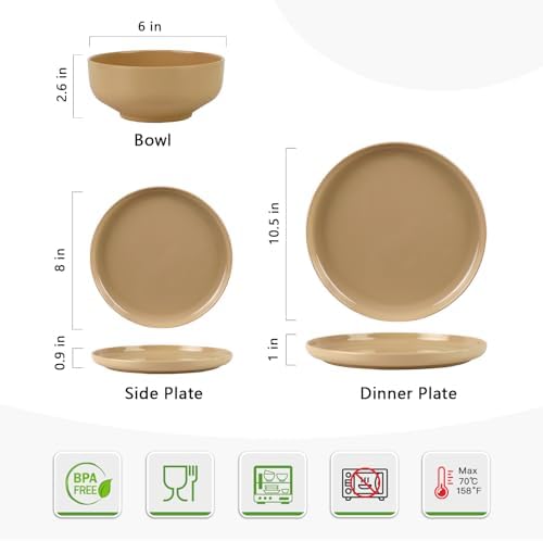 Melamine Dinnerware Set for 4