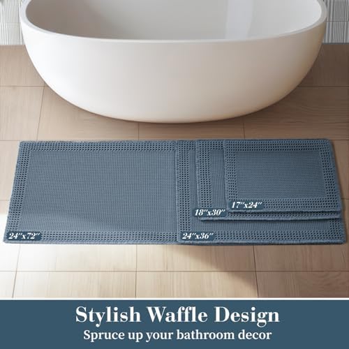 Waffle Bath Mat for the Boho Bohemian by RESARE