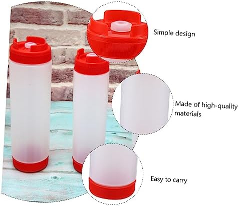 Sealed Squeeze Bottle - 20oz Red Plastic Dispenser for Condiments