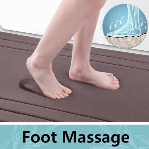 Arotive Memory Foam Bath Rug Mat Ultra Soft 30x20 Brown