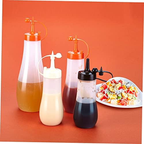 Cabilock 3-Pack Salad Dressing Squeeze Bottles Orange Kitchen Essentials
