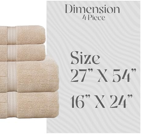 Elegance Essentials 550GSM 100 Cotton Zero Twist Quick Dry Bath Towel Set
