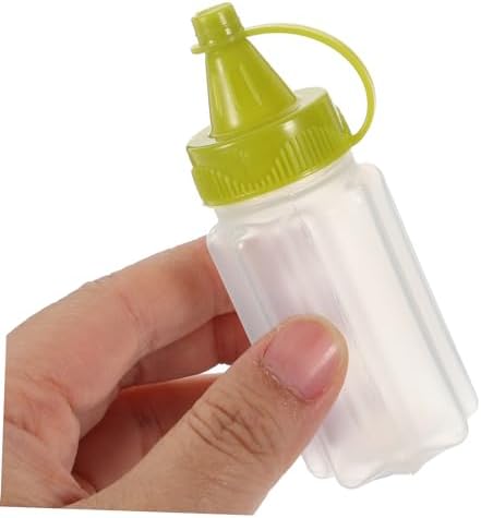 4 Pack Condiment Squeezing Bottles for Salad Dressing Olive Oil Mustard