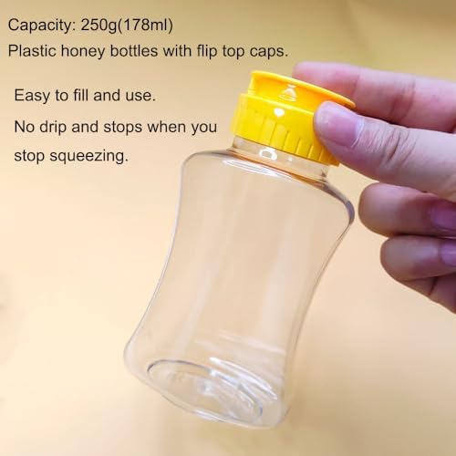 2-Piece Honey Bottle Squeezer Dispenser for Syrups Ketchup or Herbs