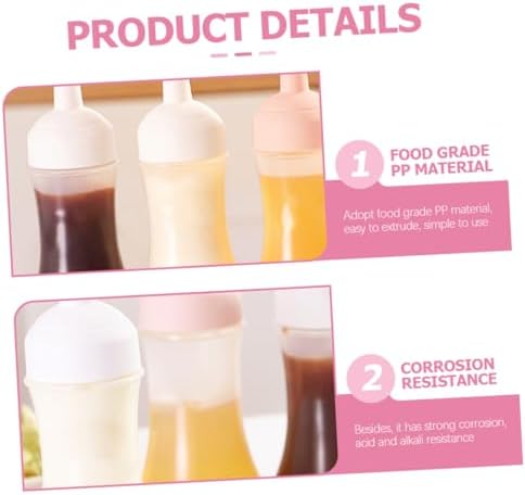 FELTECHELECTR 6pcs Ketchup Squeeze Bottles Set