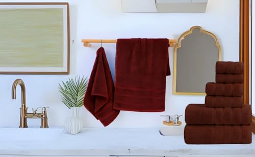 ZISH Soft Linen Luxury Turkish Cotton Towel Set 6 Piece