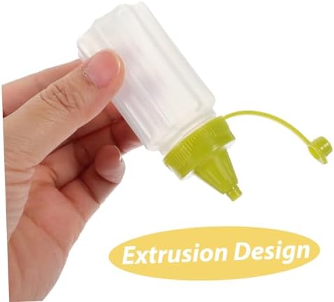 4 Pack Condiment Squeezing Bottles for Salad Dressing Olive Oil Mustard