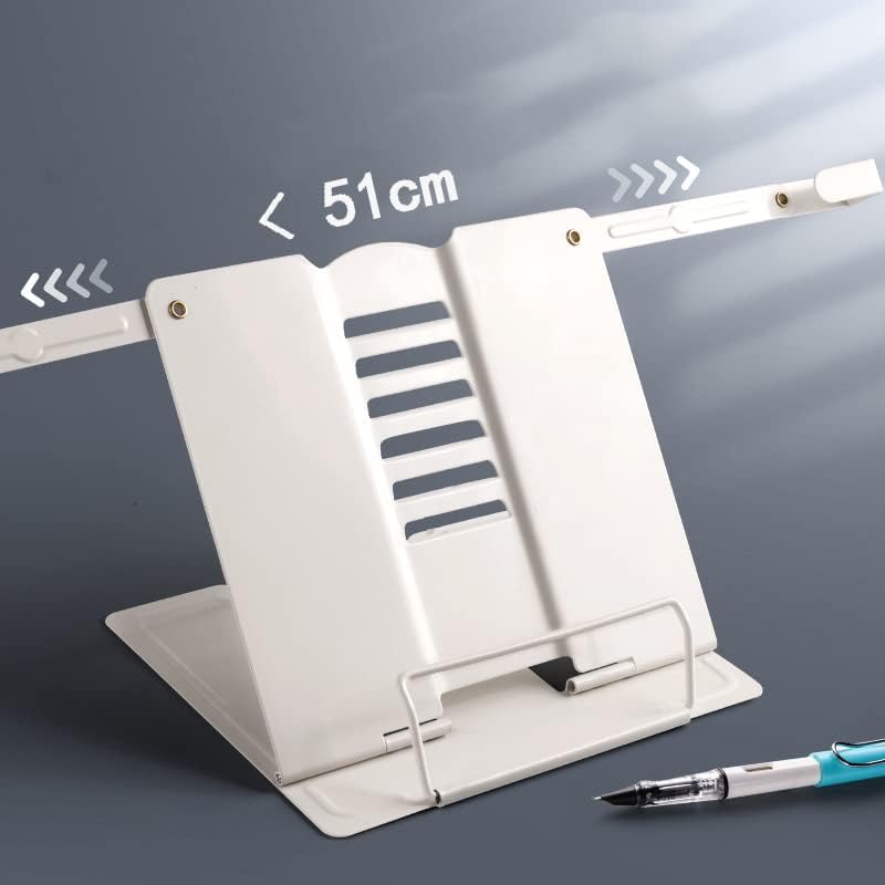 Adjustable Portable Sturdy Metal Reading Stand for Cookbooks More