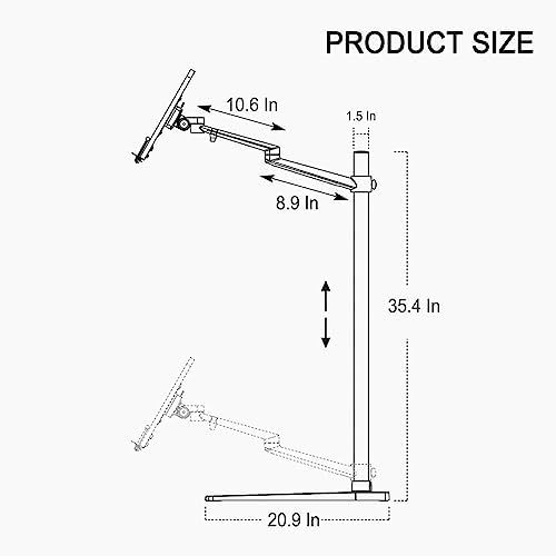 Adjustable Wooden Book Holder Floor Stand for Hands-Free Reading