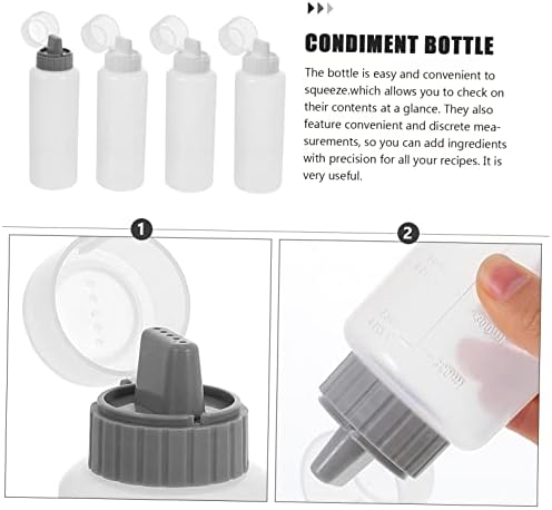 Safe Leak-Proof Squeeze Bottles for Dressing Sauce 350ml x4