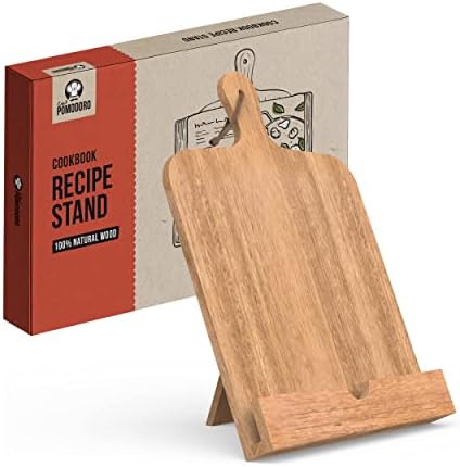 Natural Wood cookbook stand acacia wood classic design best kitchen accessory