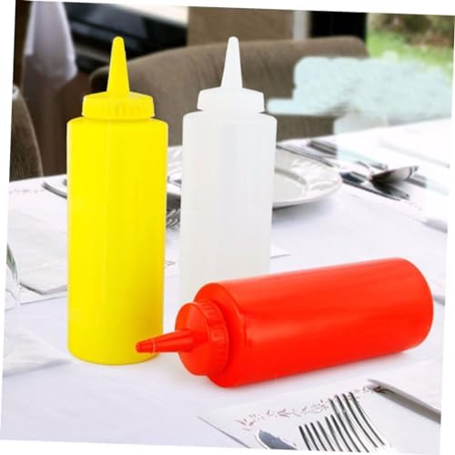Squeeze Condiment Bottles Set for Ketchup Salad Dressing Mustard