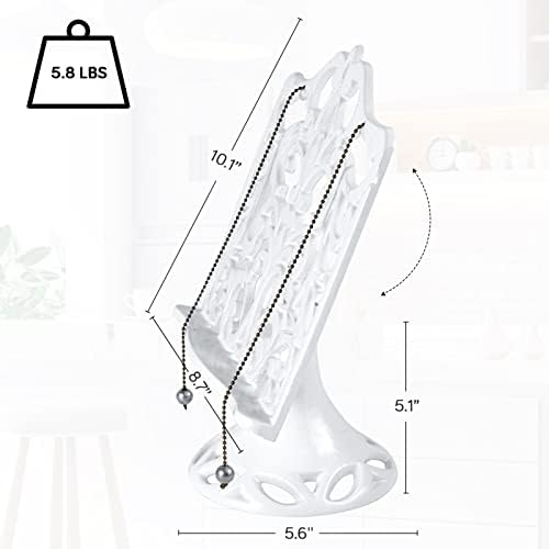 Adjustable Metal Cookbook Stand White