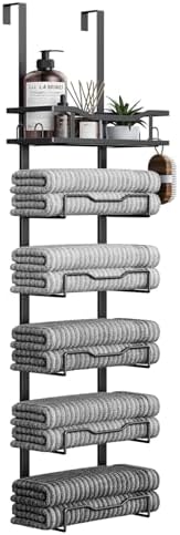 Aetyord No-Drill Bath Towel Rack - Black