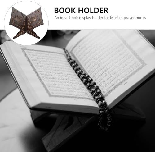 BESTOYARD Wooden Quran Book Stand Foldable Religious Holder