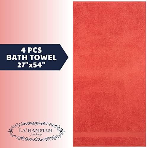 4-Piece Coral-Themed Bath Towels Set