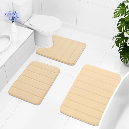 Buganda Memory Foam Bath Mat for Bathroom Shower Tub Soft Durable