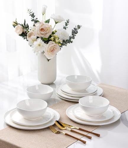 Elegant Ceramic Dinnerware Set for 4 Safe Durable