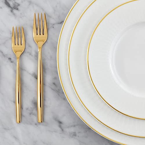 Stylish WhiteGold Dinner Plate