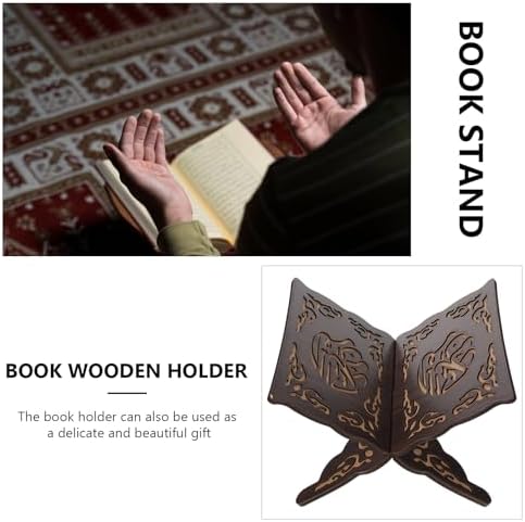 BESTOYARD Wooden Quran Book Stand Foldable Religious Holder