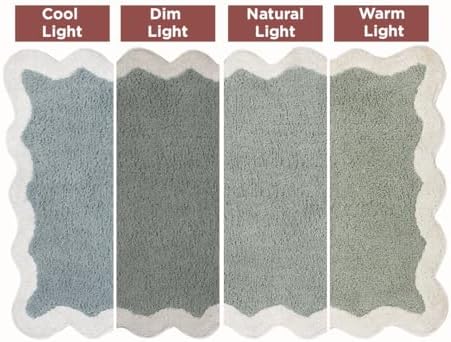 Ergonomic Design Sage Green Bathroom Rug 20x32