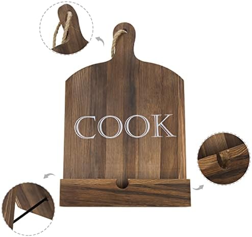 MyGift Brown Wood Cookbook Holder Stand