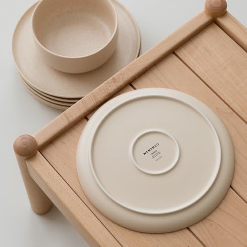 Durable Dinner Plate Set with Natural Clay Finish