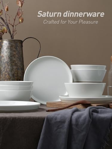 Famiware Saturn Dinnerware Set - Elegant Dinner Salad Plates 8-Piece Set