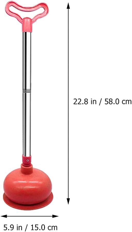 Angoily Heavy Duty Rubber Toilet Plunger with Long Handle