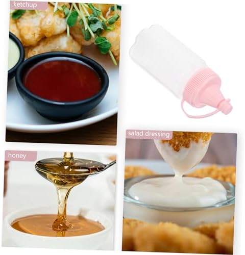 Cabilock Pink Mustard Squeeze Bottle for BBQ and Kitchen Use