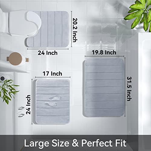 Yimobra Memory Foam Bath Mat Set