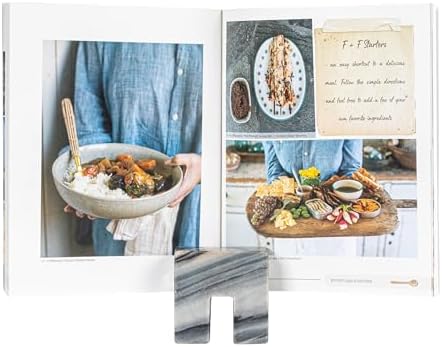 Creative Co-Op Gray Marble Cookbook Stand