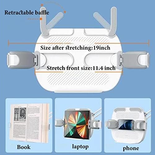 Hands-Free Reading Stand for Books Laptops Adjustable with Double Pen Slots