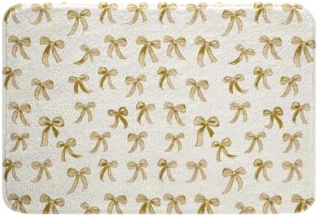 Erosebridal Yellow Bowknot Bath Rug 20x32