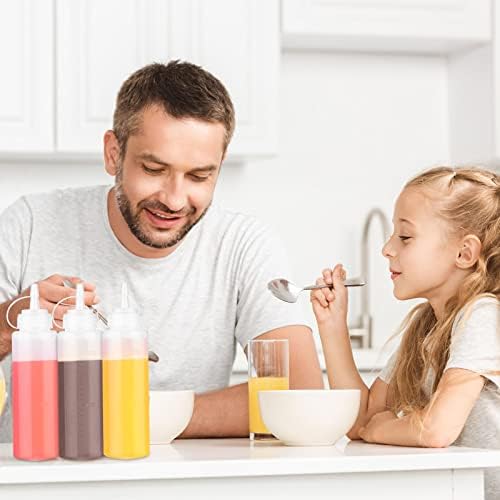 24 x 8oz Squeeze Bottles Twist-Top Leak-Proof Multipurpose Durable
