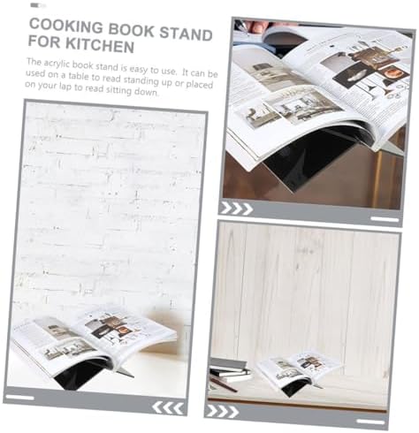 QUMIIRITY Acrylic Cookbook Stand Holder Display Unit