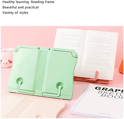Foldable Pink Book Stand for Home Office Bookends