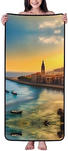 Sunset by The River Prints Coral Velvet Towel 27x55 in