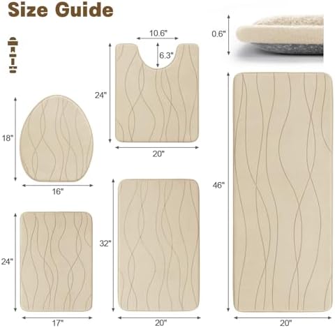 YIHOUSE Memory Foam Bathroom Rugs