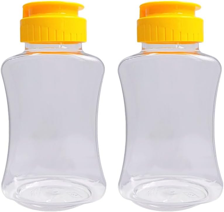 2-Piece Honey Bottle Squeezer Dispenser for Syrups Ketchup or Herbs