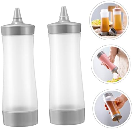 MERRYHAPY 2-Pack Leakproof Salad Dressing Squeeze Bottles