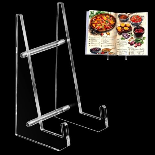 Acrylic Cookbook Stand for Kitchen Recipe Book Holder Tablet Stand